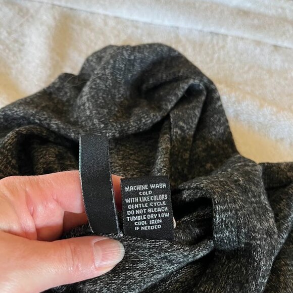 Free for All Knit Hoodie Sweater , XS, Heathered Black - Picture 6 of 6